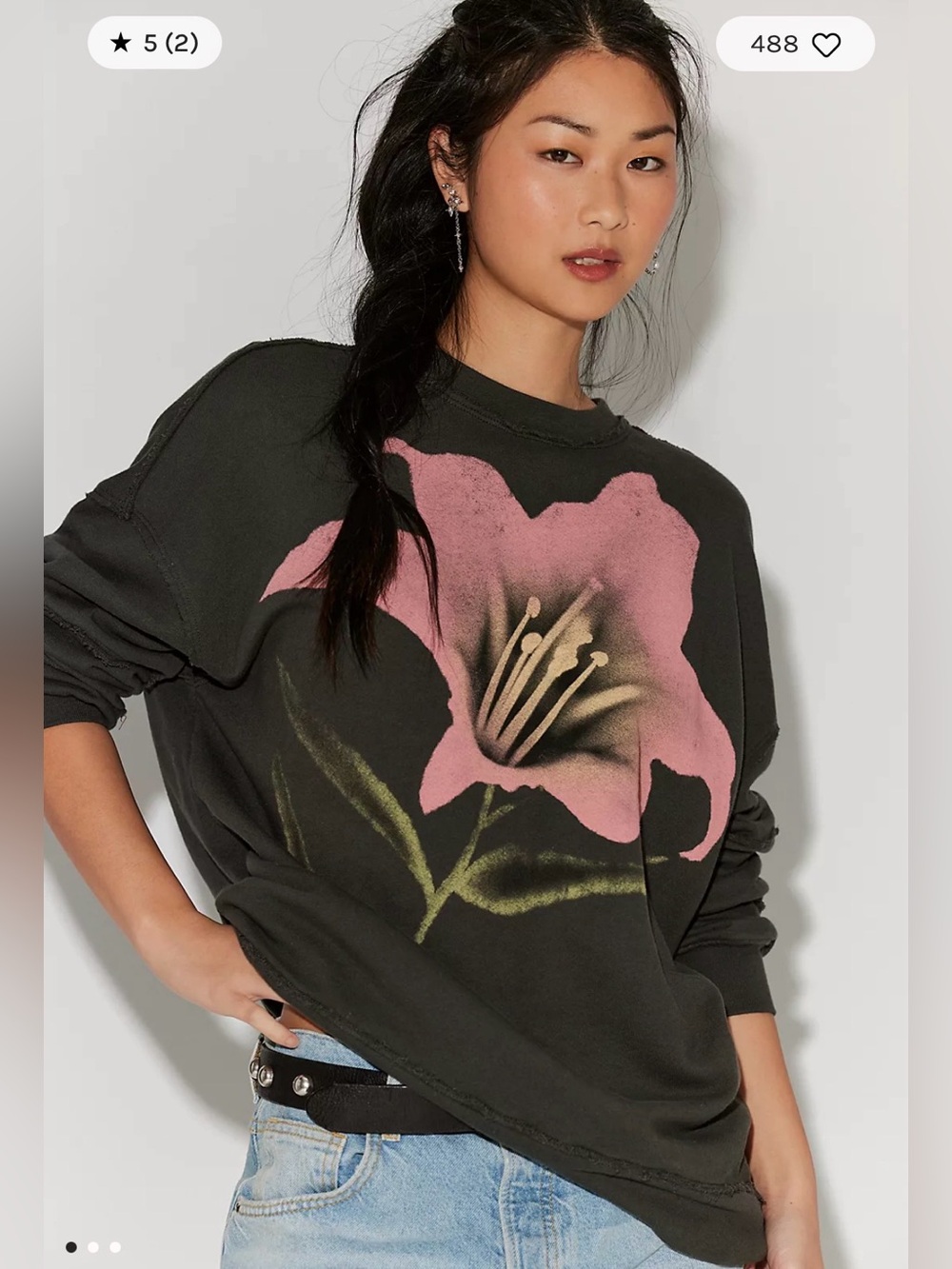 Free People Midnight Sweatshirt. NWOT